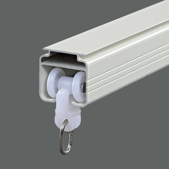 Durable Extendable Hotel Decorative Ceiling Mounted Anodized Sliding Manual Curtain Rails Aluminum Alloy Curtain Rails