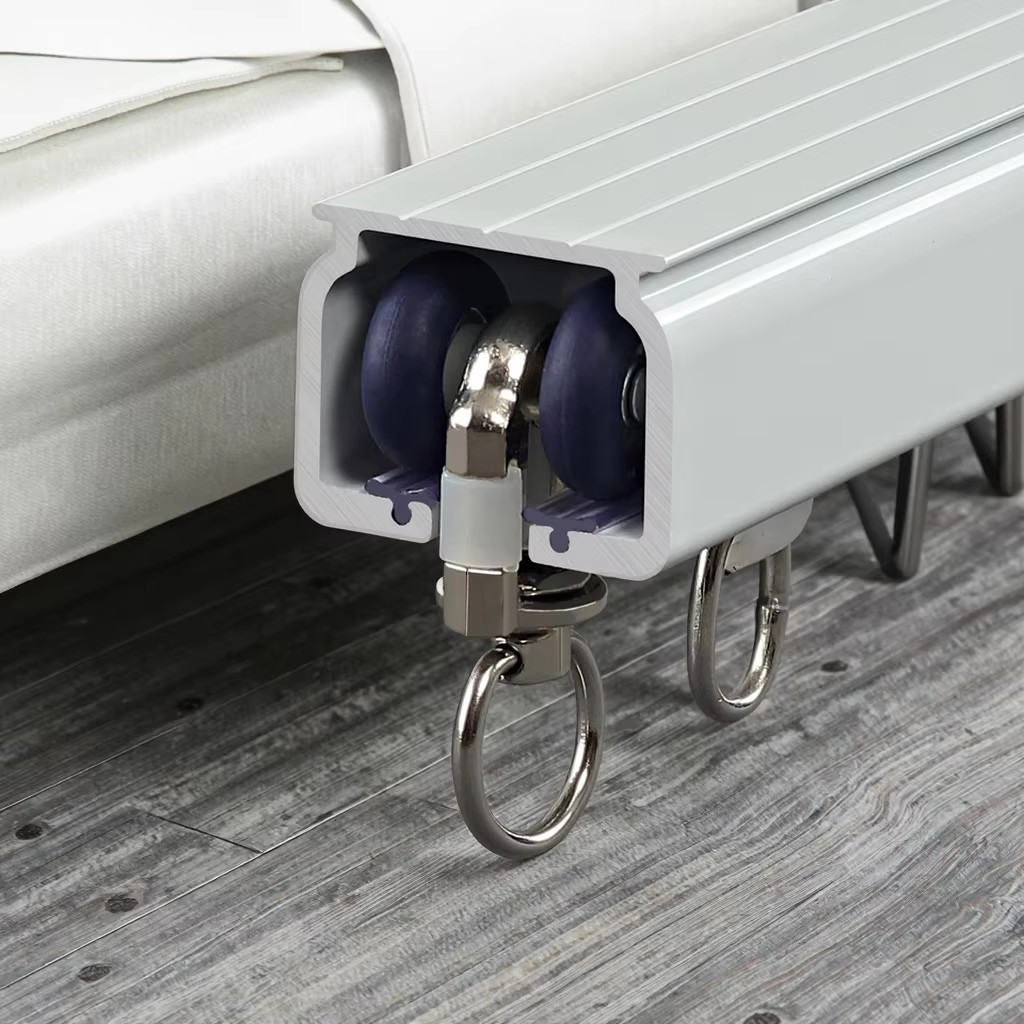 Hot Selling Modern White Quadrant Rail Curtain Track Pole Thickened Aluminum Alloy Rod, With Home or Office Accessories